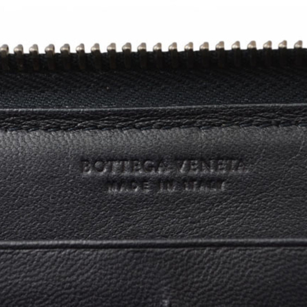 Bottega Veneta Navy Leather Long Wallet (Bi-Fold) (Pre-Owned)
