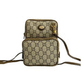 Gucci Brown Leather Pvc Pochette Shoulder Bag (Pre-Owned)