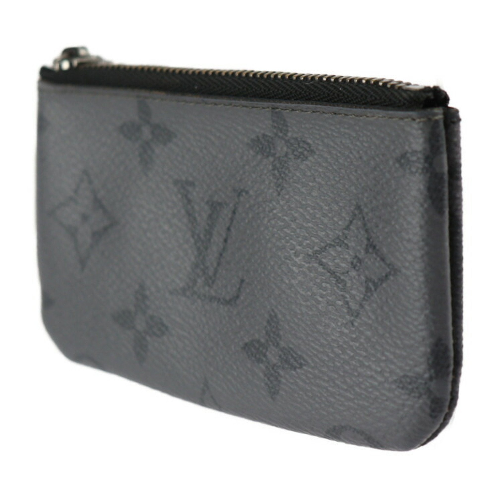 Louis Vuitton Black Gray Pvc Leather Coin Purse/Coin Case (Pre-Owned)