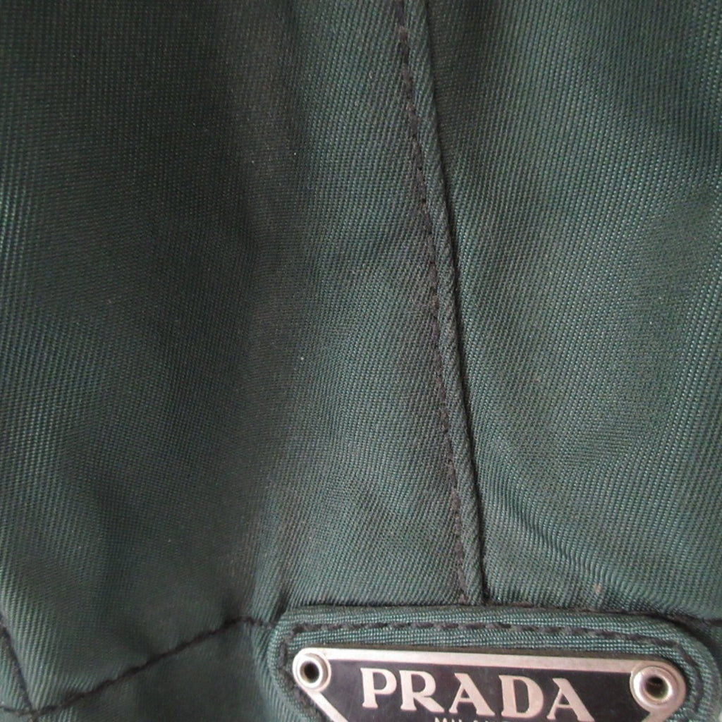 Prada Green Quilting Shoulder Bag (Pre-Owned)