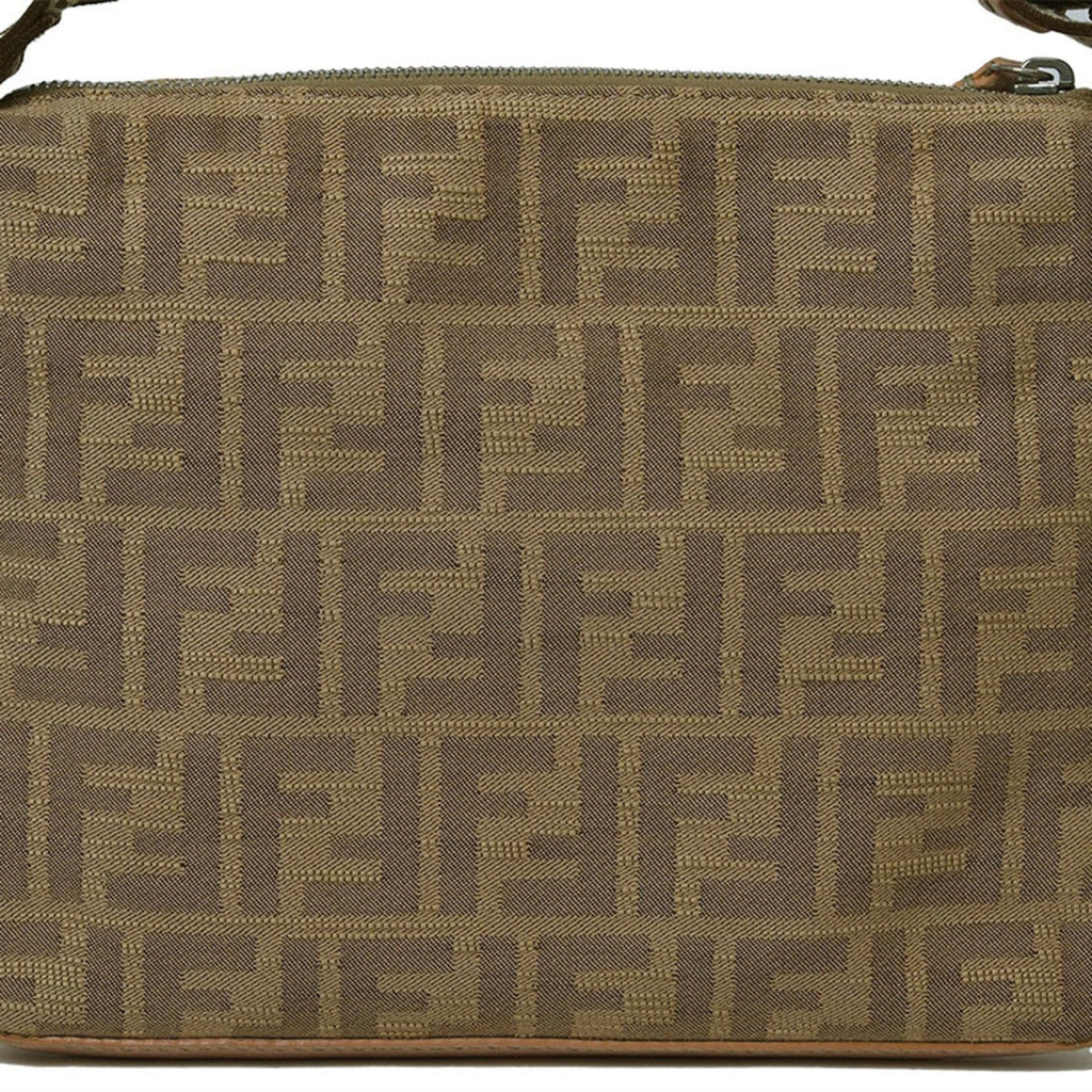 Fendi Selleria Pink Canvas Shoulder Bag (Pre-Owned)