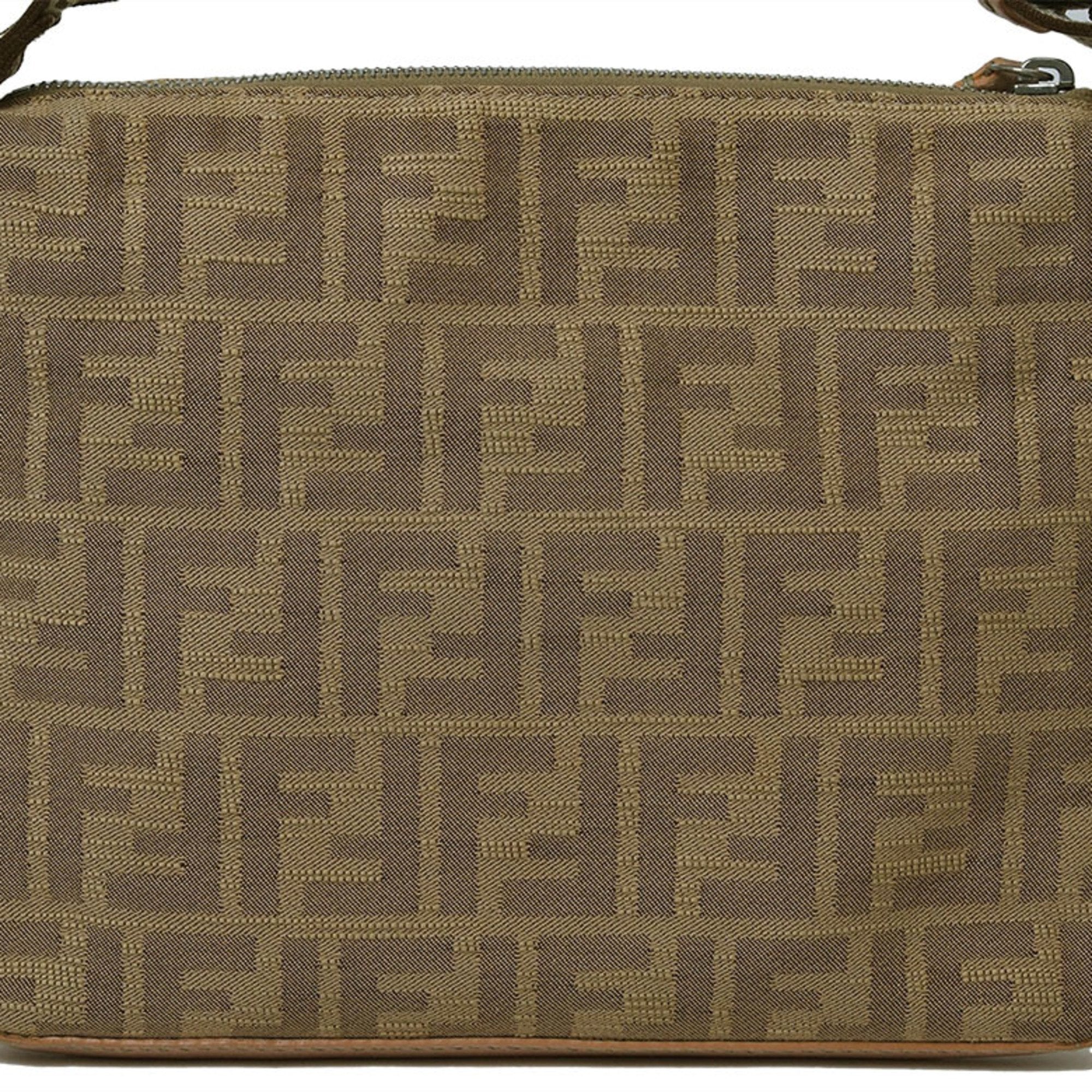 Fendi Selleria Pink Canvas Shoulder Bag (Pre-Owned)