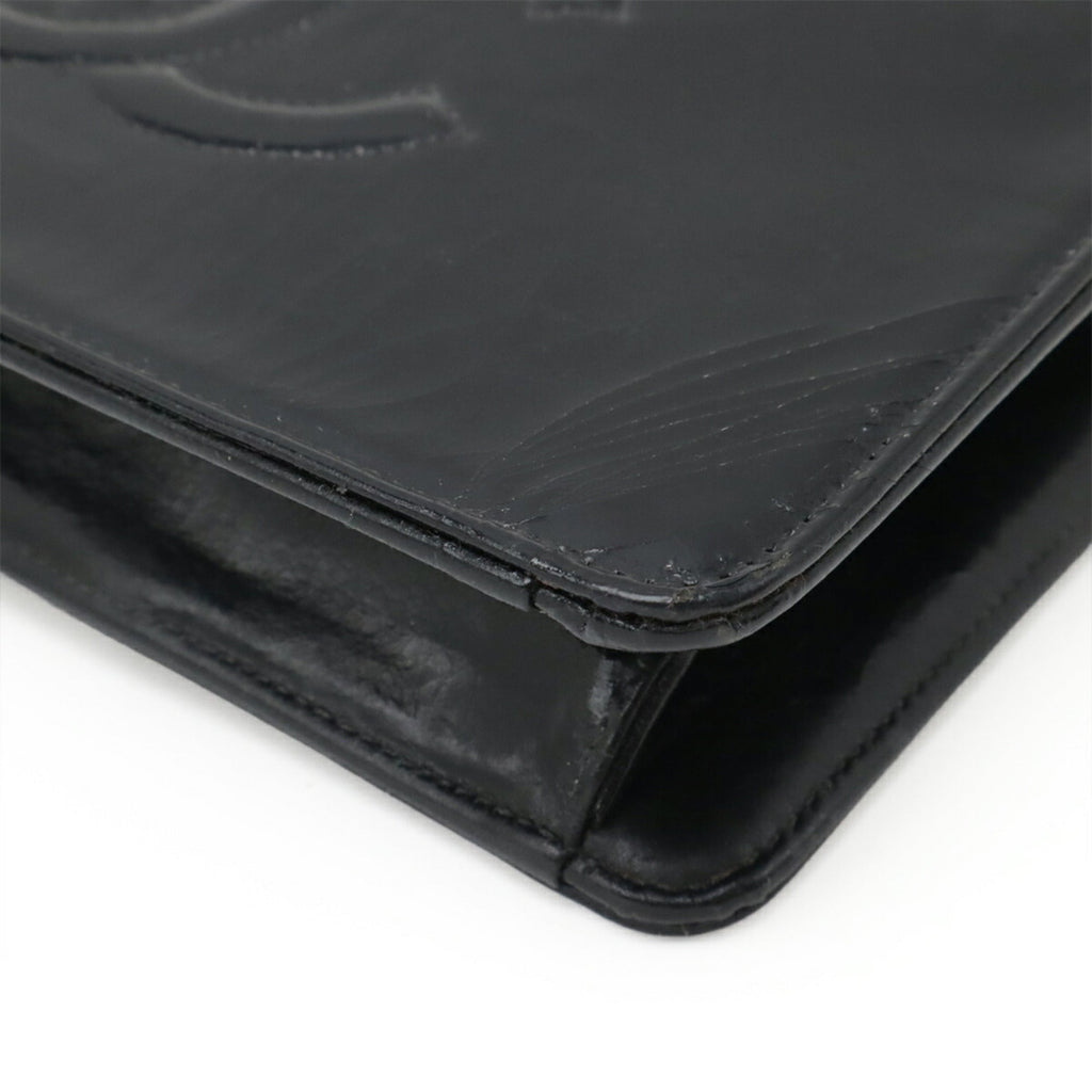 Chanel Black Leather Clutch Bag (Pre-Owned)