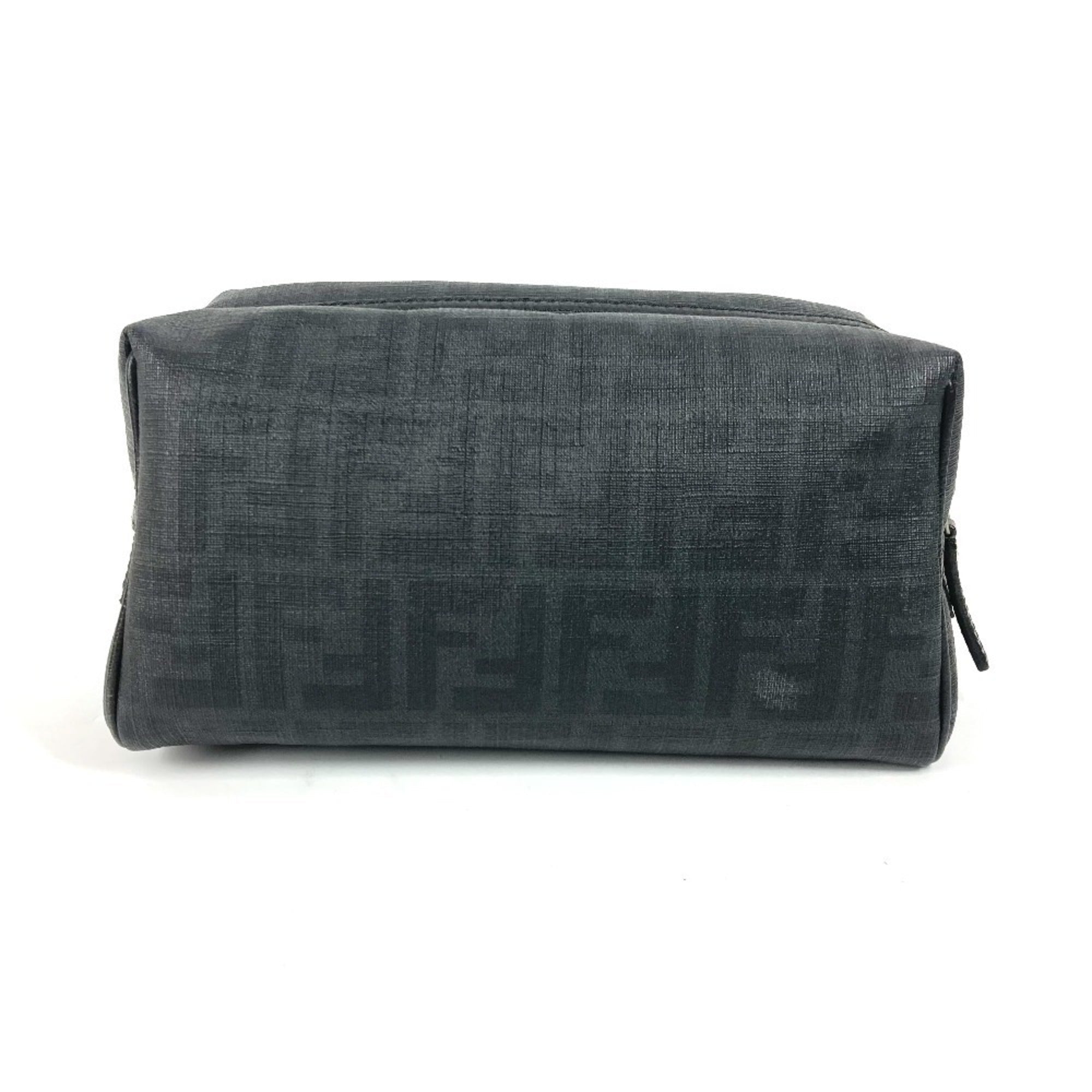 Fendi Zucca Black Pvc Pouch (Pre-Owned)