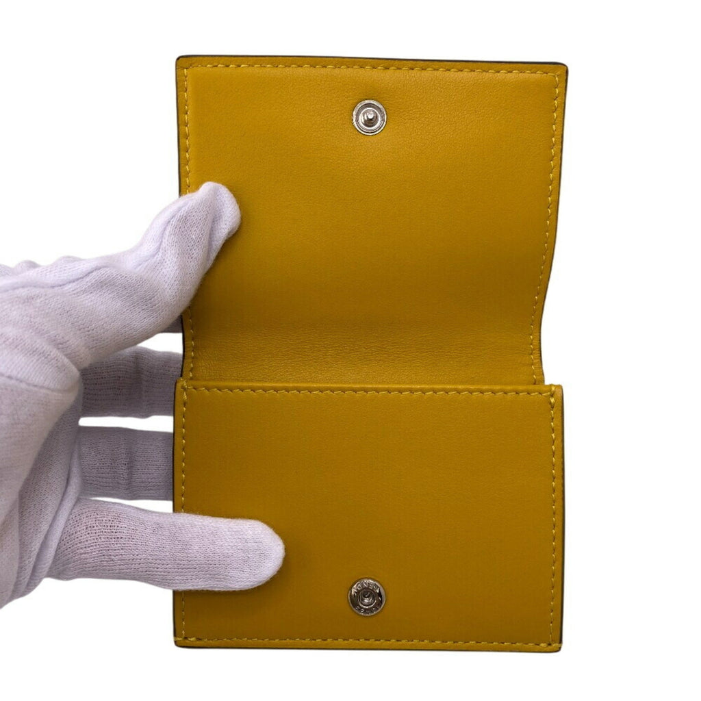 Fendi Yellow Leather Wallet (Tri-Fold) (Pre-Owned)