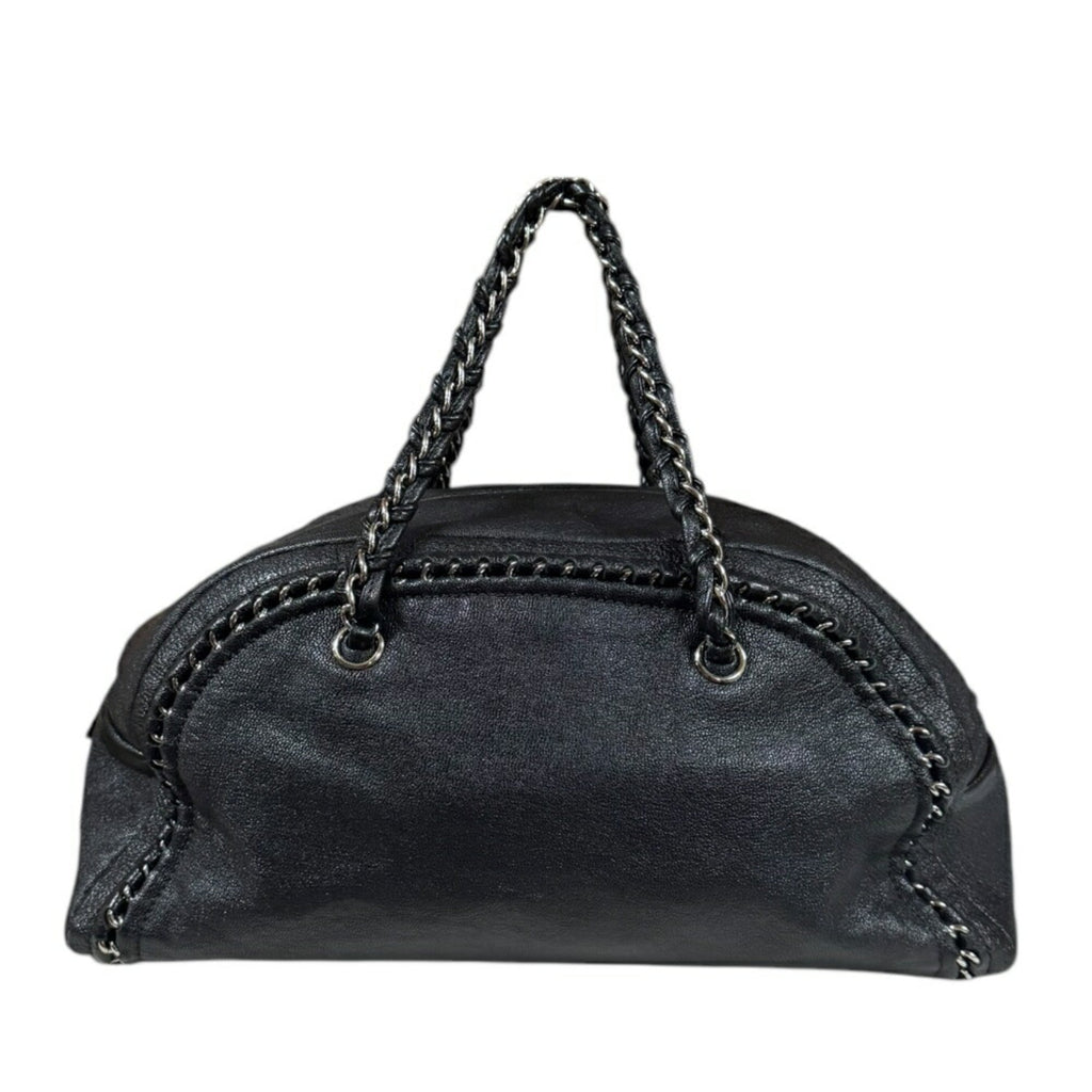 Chanel Black Leather Boston Bag (Pre-Owned)