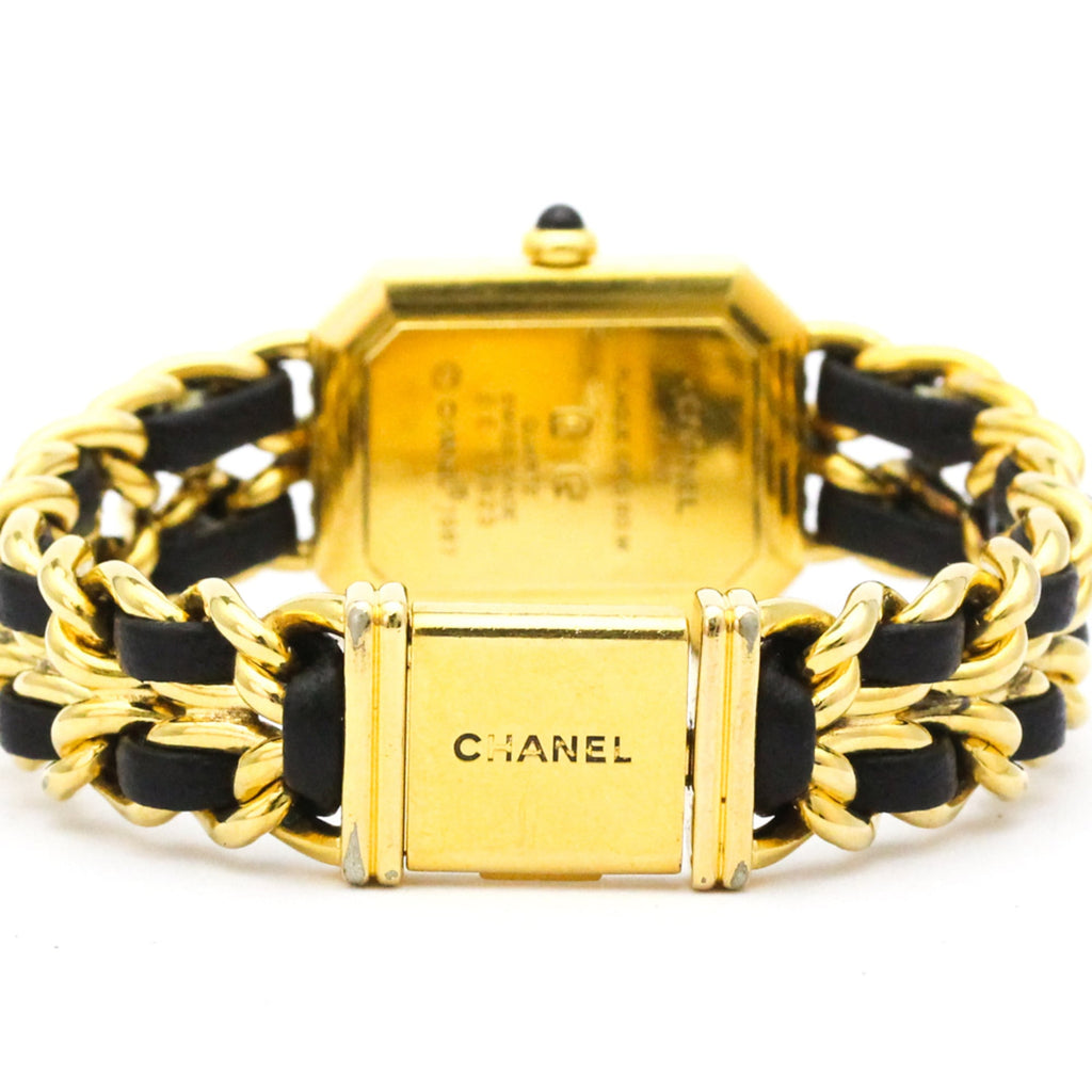 Chanel Premiere Rock Quartz Watch Plated Metal And Leather Watch (Pre-Owned)