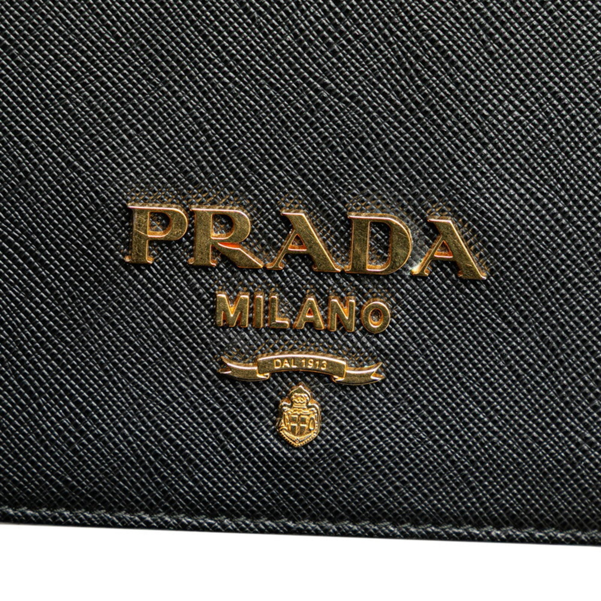 Prada Black Leather Shoulder Bag (Pre-Owned)