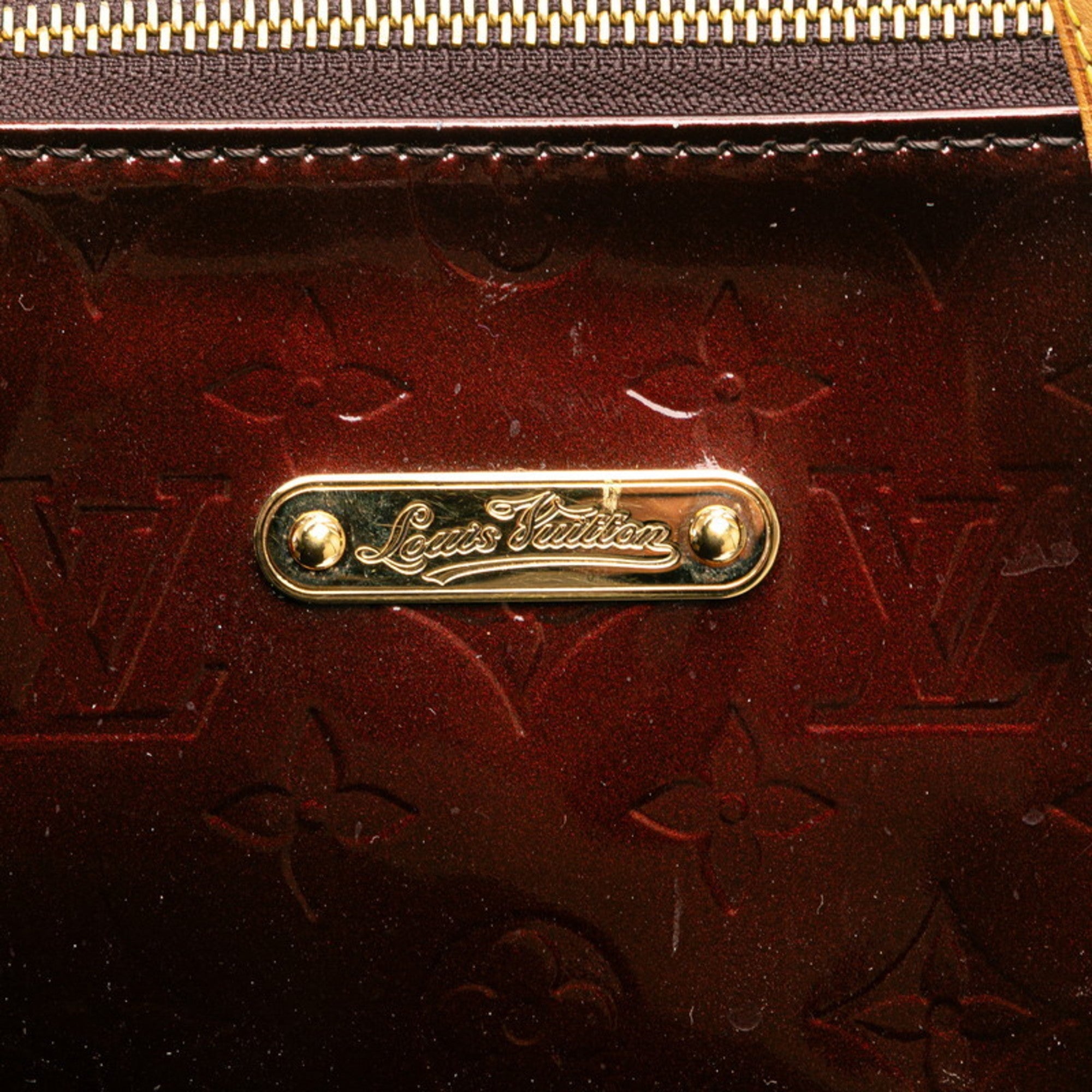 Louis Vuitton Amarante Brown Patent Leather Leather Handbag Shoulder Bag (Pre-Owned)