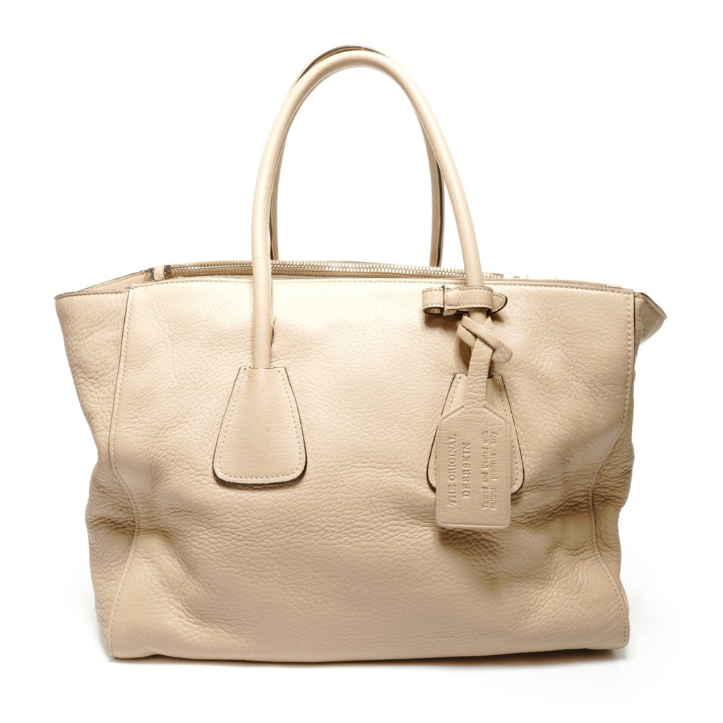 Prada Beige Leather Tote Bag (Pre-Owned)