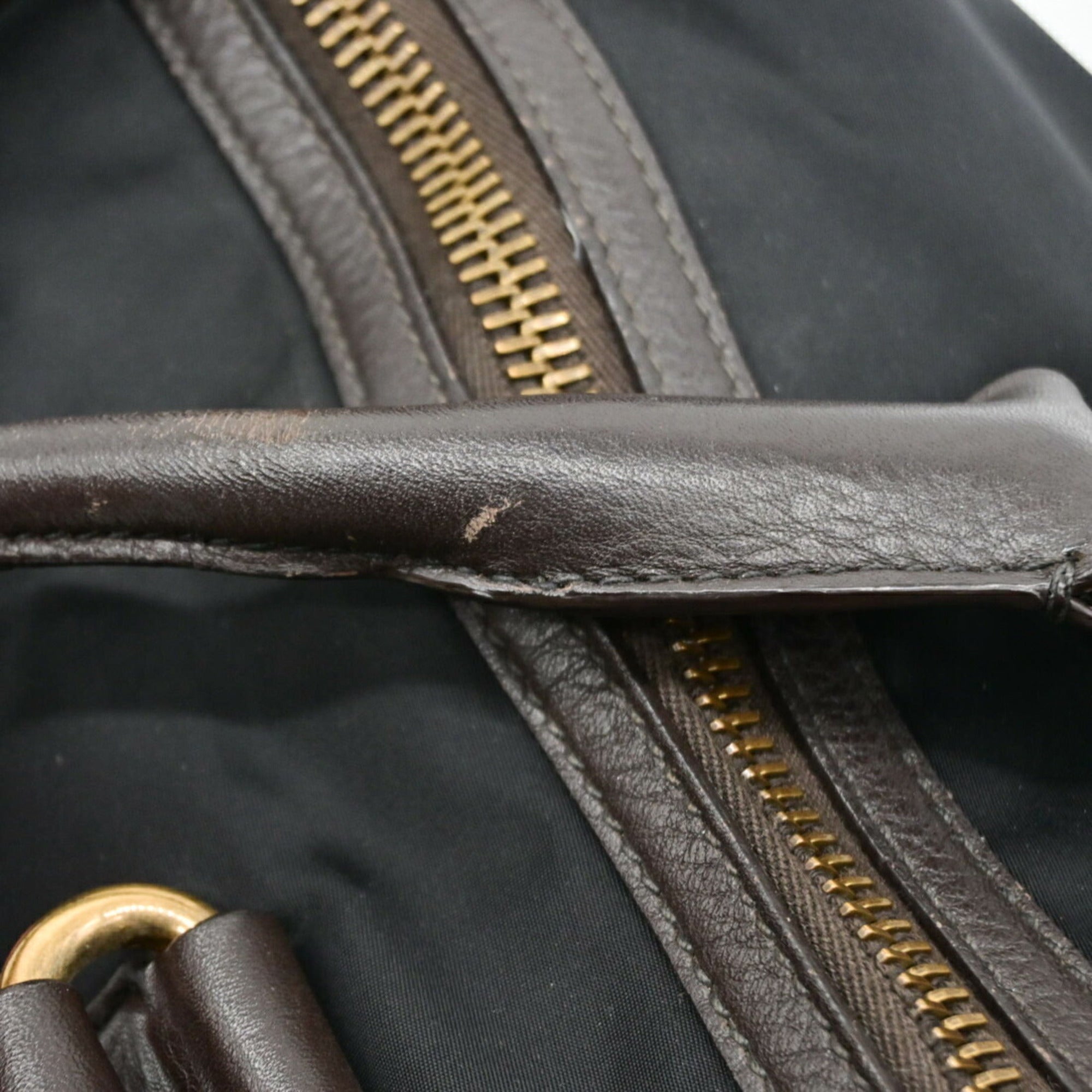 Prada Black Nylon Handbag Shoulder Bag (Pre-Owned)