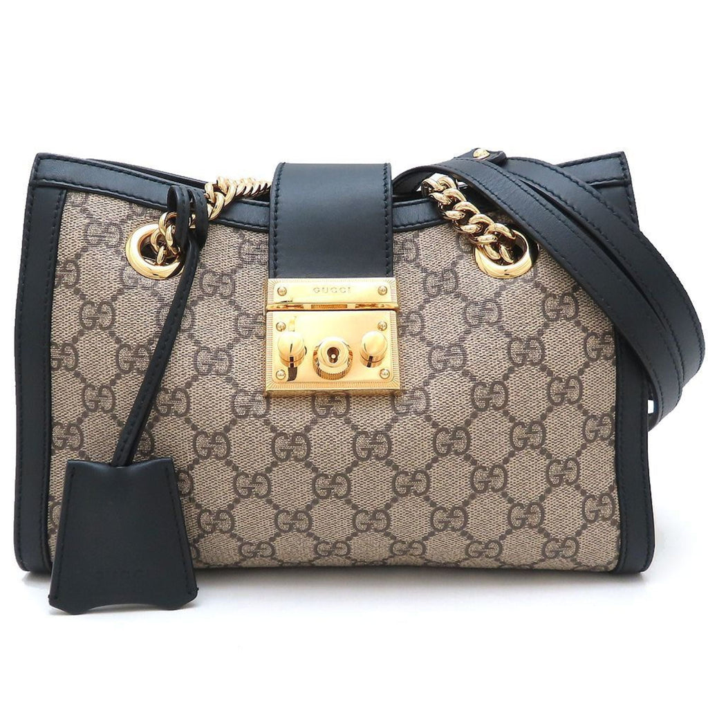 Gucci Brown Gg Supreme Leather Shoulder Bag Tote Bag (Pre-Owned)