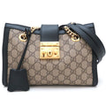 Gucci Brown Gg Supreme Leather Shoulder Bag Tote Bag (Pre-Owned)