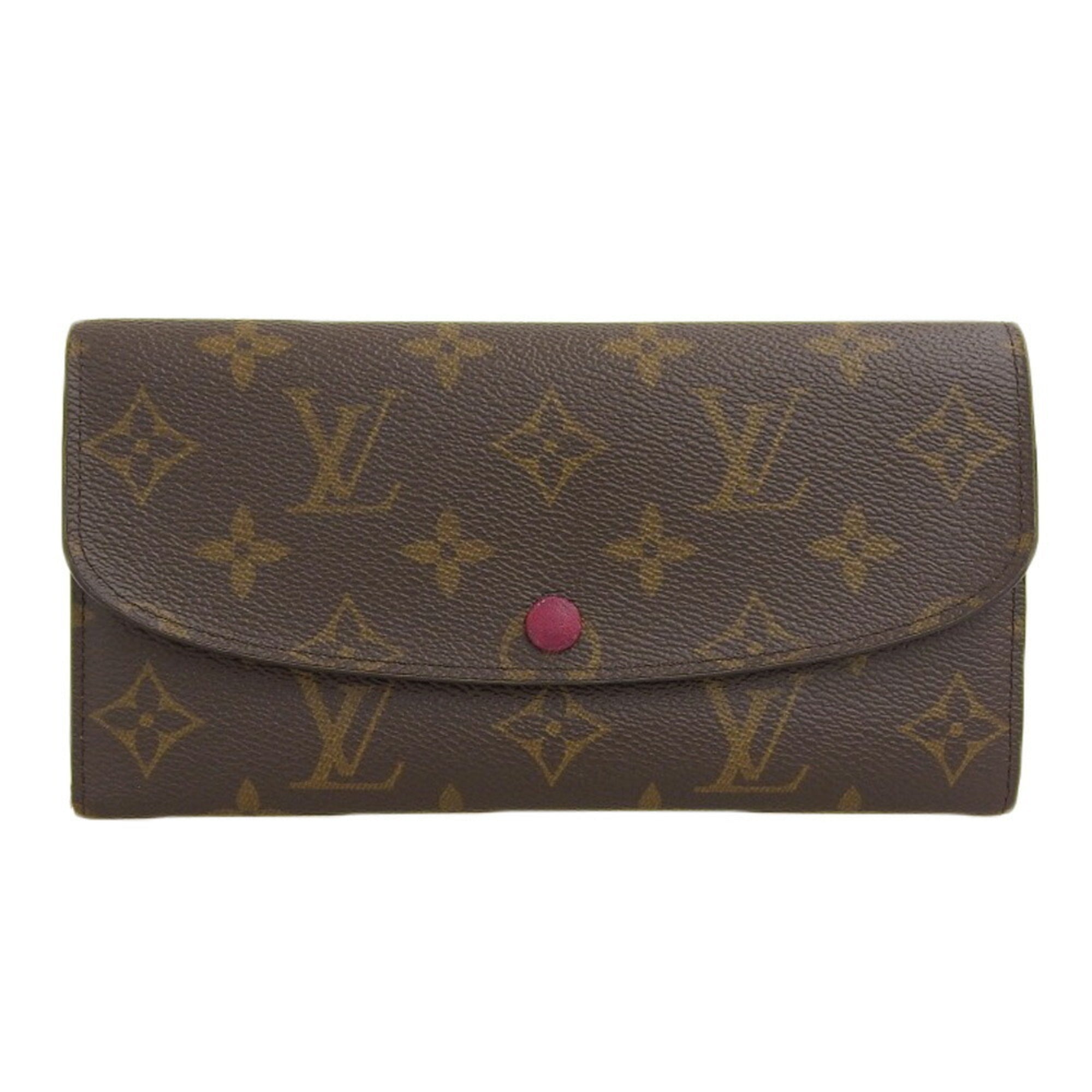 Louis Vuitton Fuchsia Monogram Purple Red Color Pvc Long Wallet (Bi-Fold) (Pre-Owned)