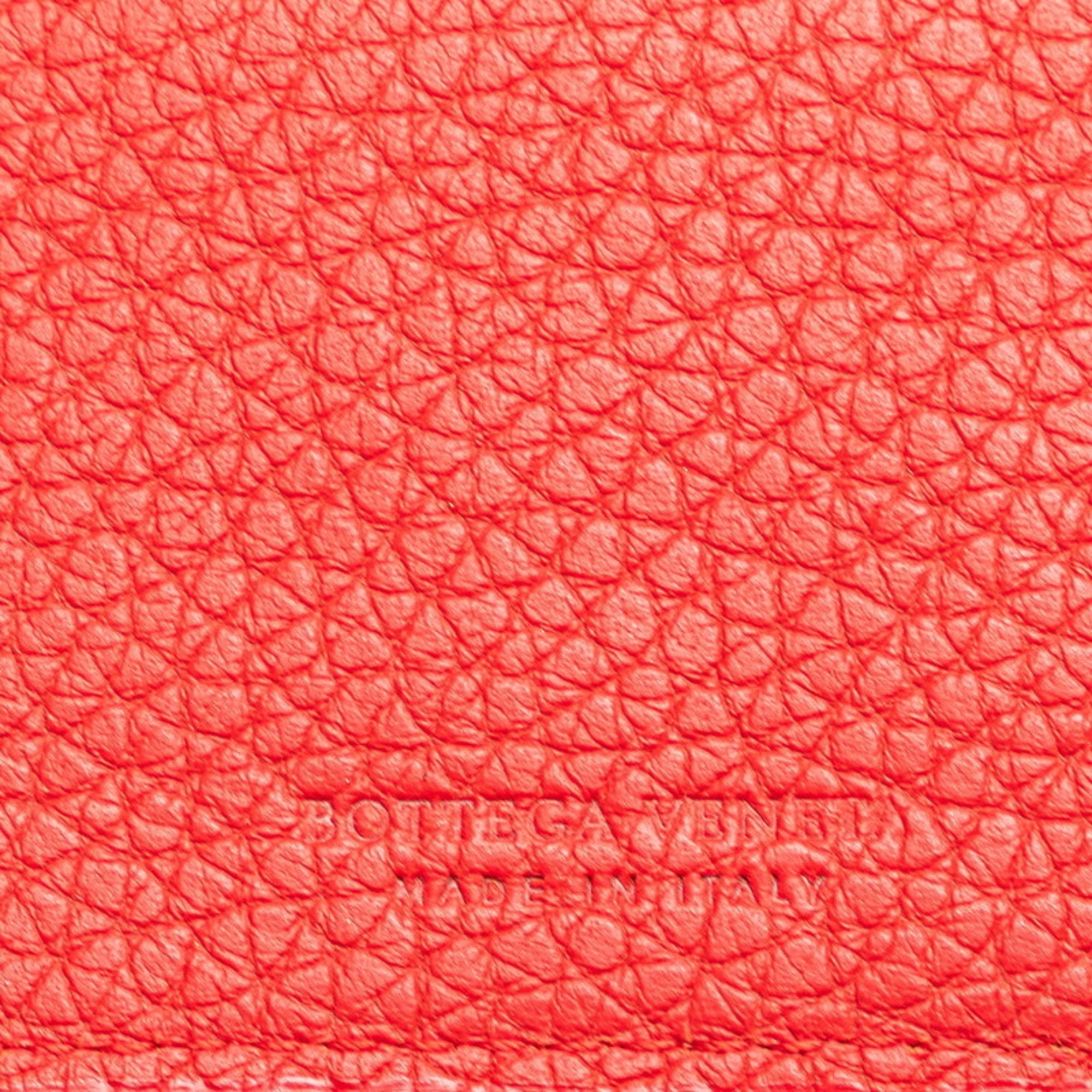 Bottega Veneta Red Color Leather Wallet (Bi-Fold) (Pre-Owned)