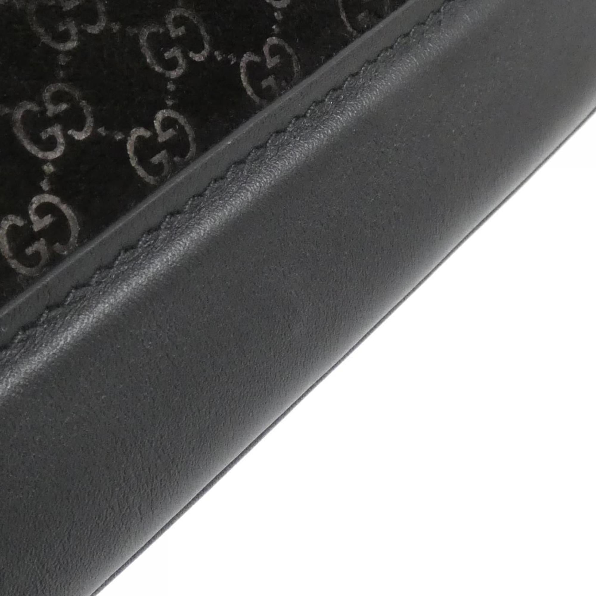 Gucci Black Suede Leather Shoulder Bag (Pre-Owned)