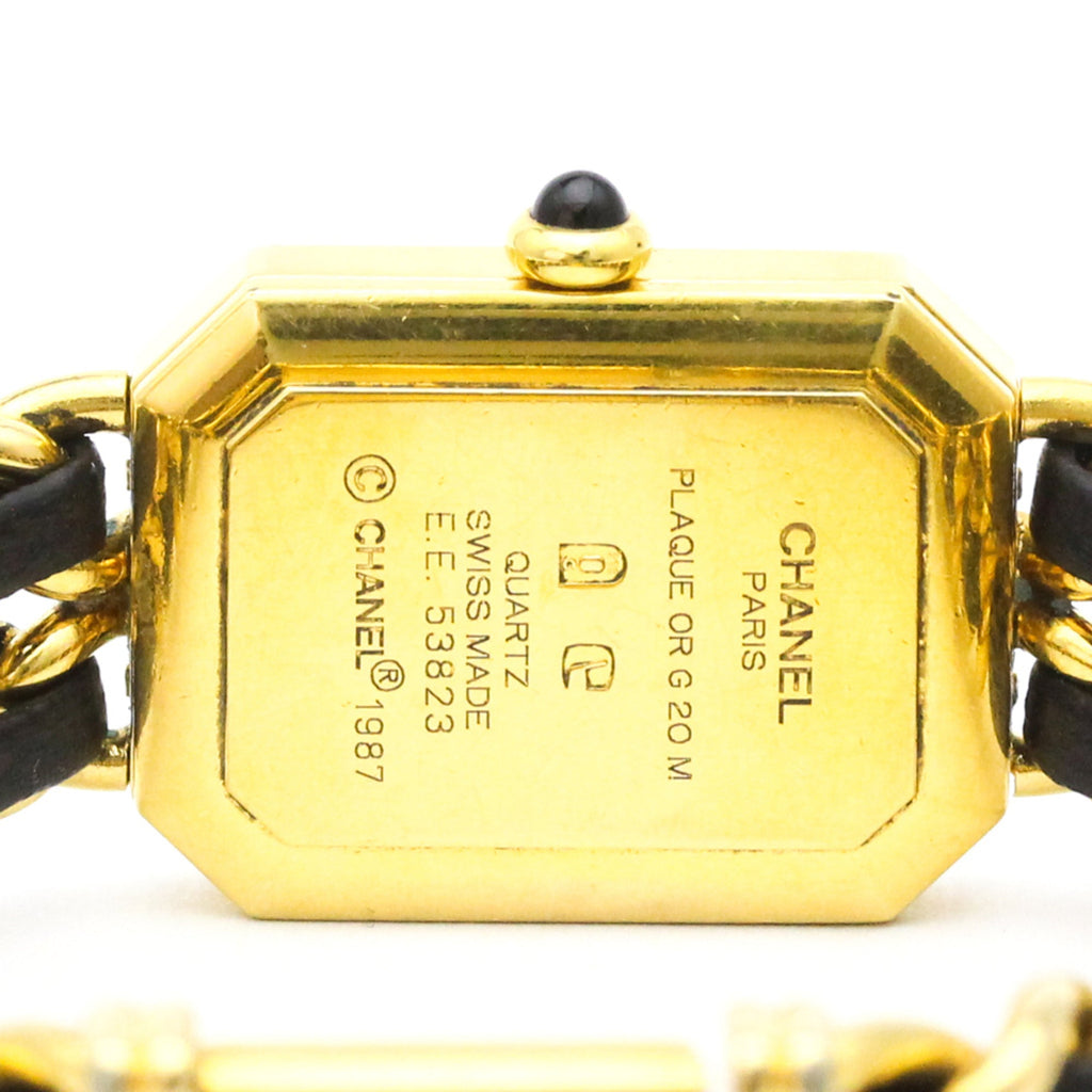 Chanel Premiere Rock Quartz Watch Plated Metal And Leather Watch (Pre-Owned)