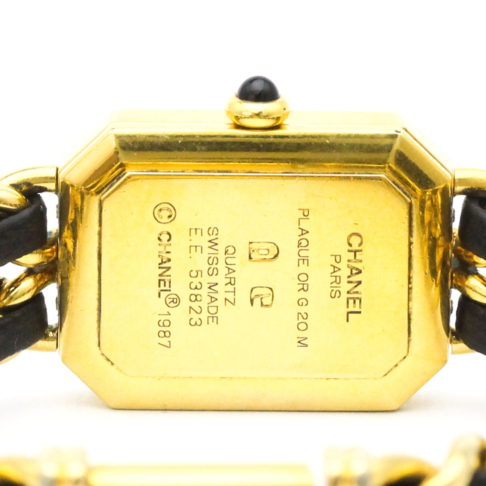 Chanel Premiere Rock Quartz Watch Plated Metal And Leather Watch (Pre-Owned)