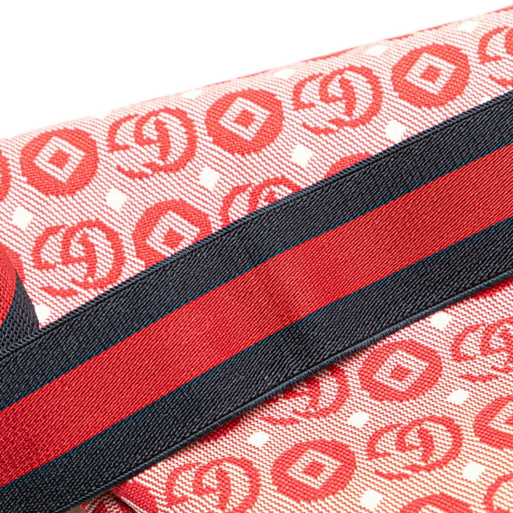 Gucci Red Color Canvas Fanny Pack (Pre-Owned)