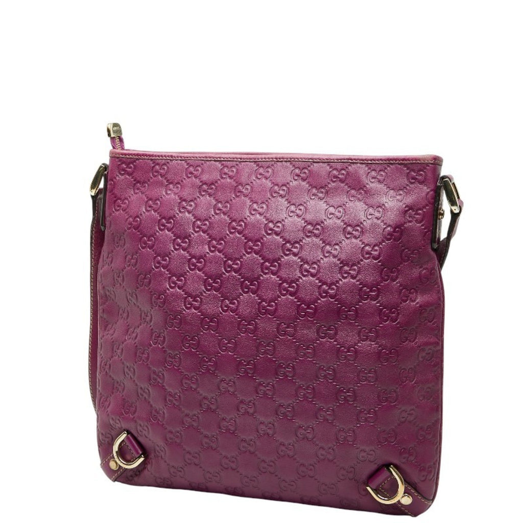 Gucci Purple Leather Shoulder Bag (Pre-Owned)