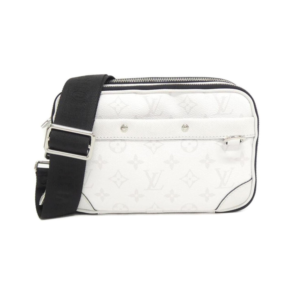 Louis Vuitton Taigarama White Coated Canvas Shoulder Bag (Pre-Owned)