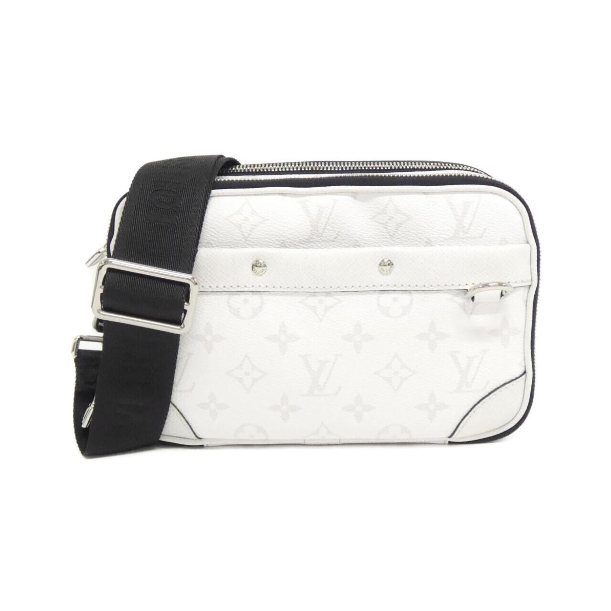 Louis Vuitton Taigarama White Coated Canvas Shoulder Bag (Pre-Owned)