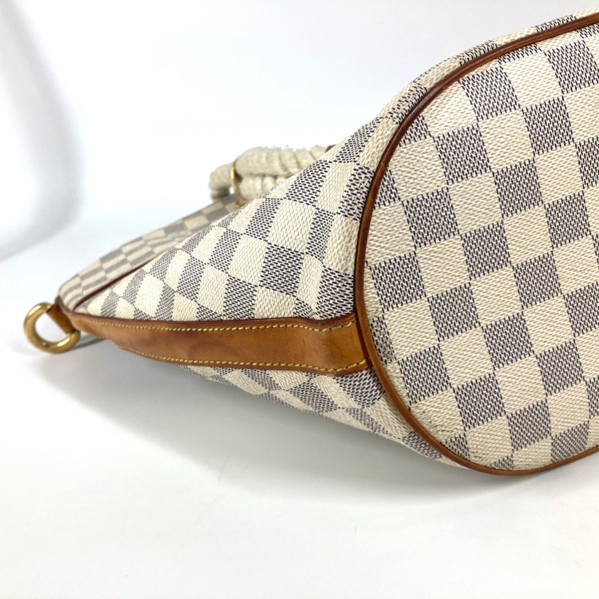 Louis Vuitton White Damier Azur Shoulder Bag Tote Bag (Pre-Owned)