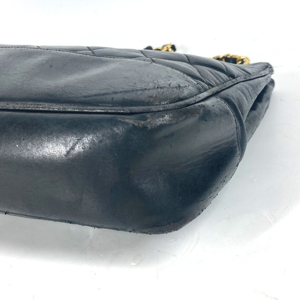 Chanel Black Gold Leather Shoulder Bag Tote Bag (Pre-Owned)