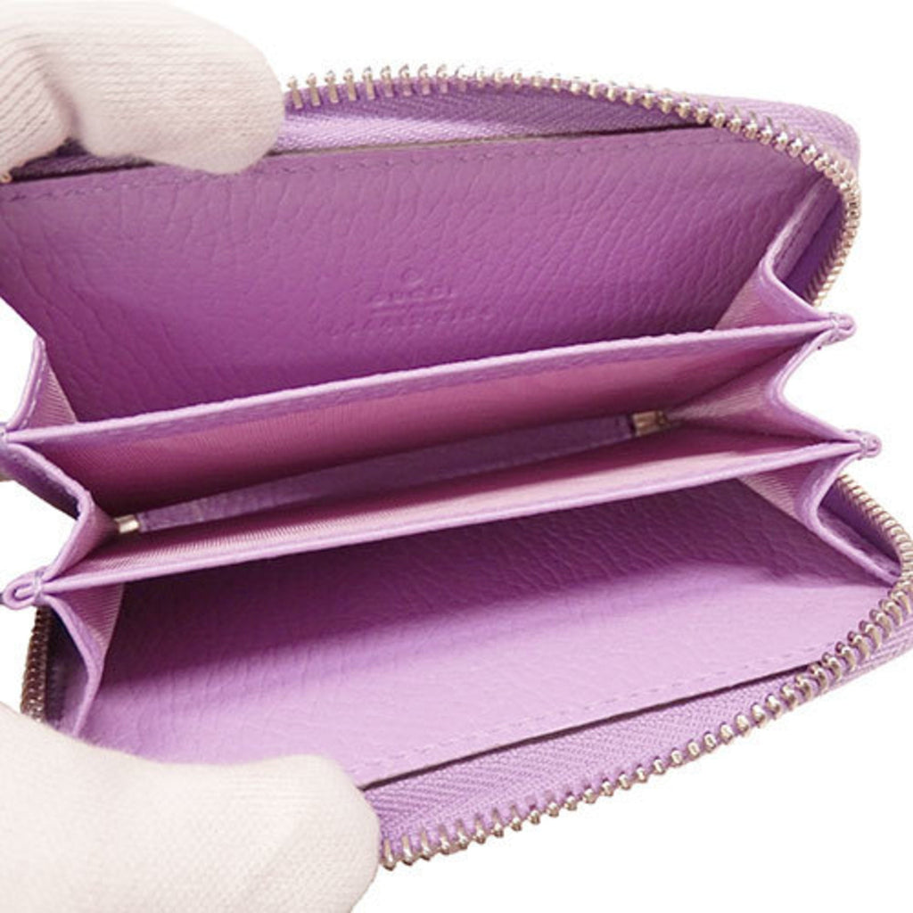 Gucci Purple Leather Coin Purse/Coin Case (Pre-Owned)