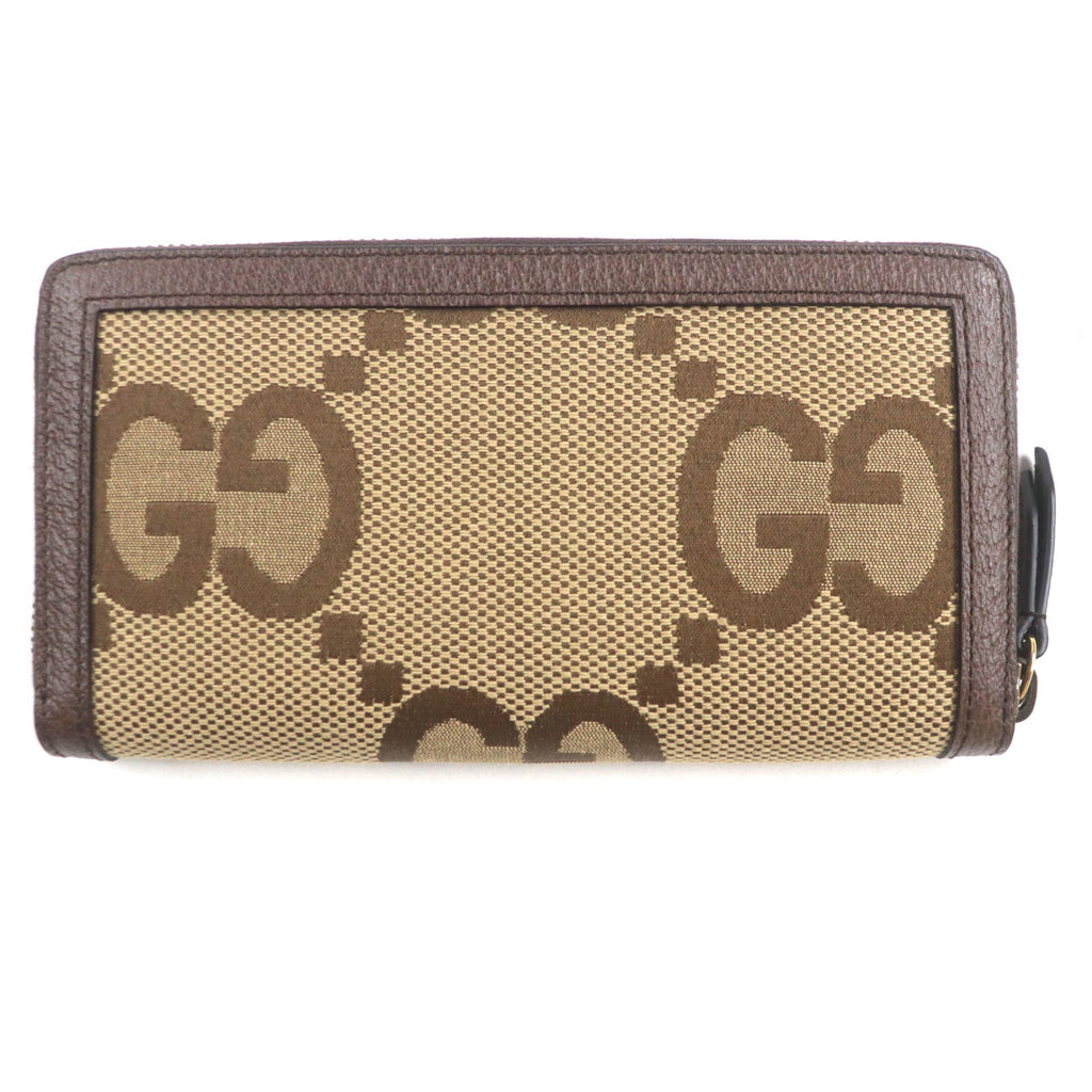 Gucci Bamboo Beige Brown Bamboo Gg Canvas Long Wallet (Bi-Fold) (Pre-Owned)