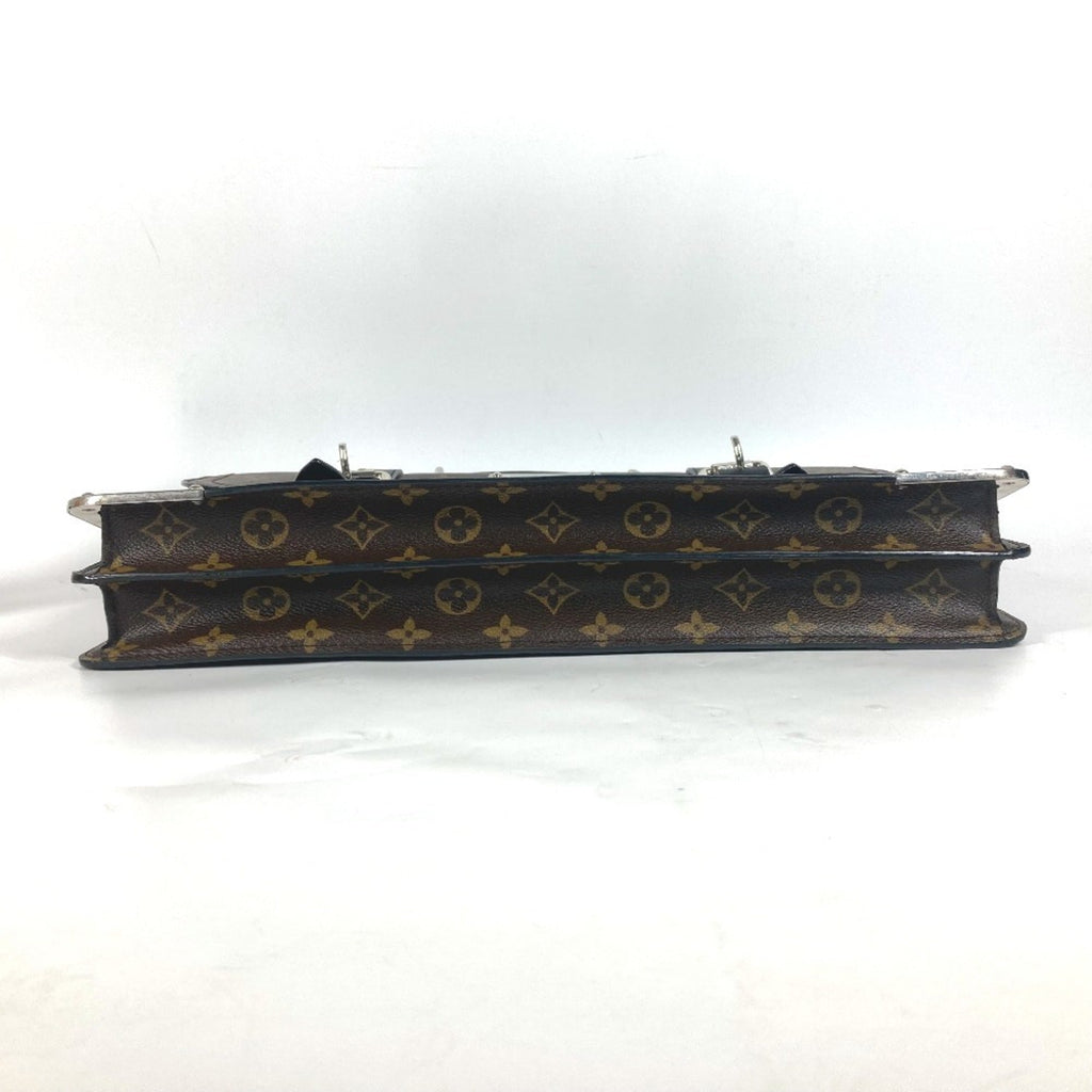 Louis Vuitton Black Brown Monogram Monogram Briefcase Handbag Tote Bag (Pre-Owned)