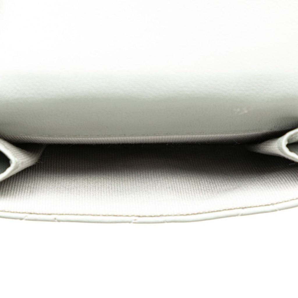 Chanel Gray Leather Wallet (Tri-Fold) (Pre-Owned)