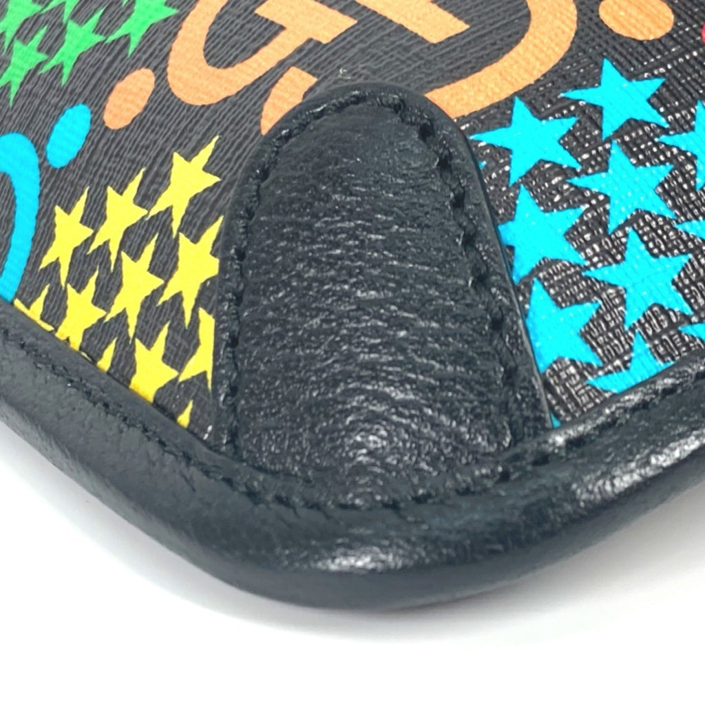Gucci Black Multi-Color Leather Pvc Shoulder Bag Sling Bag (Pre-Owned)
