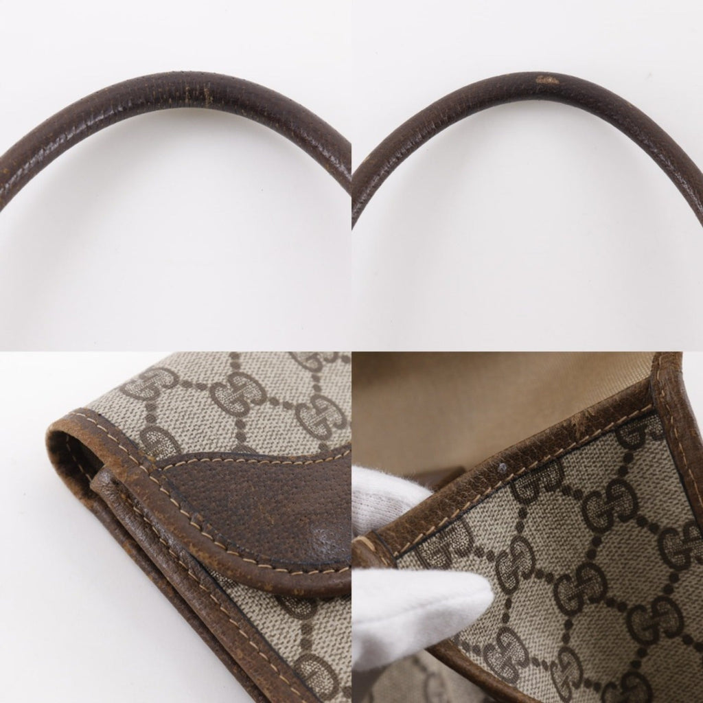 Gucci Sherry Line Brown Pvc Handbag (Pre-Owned)