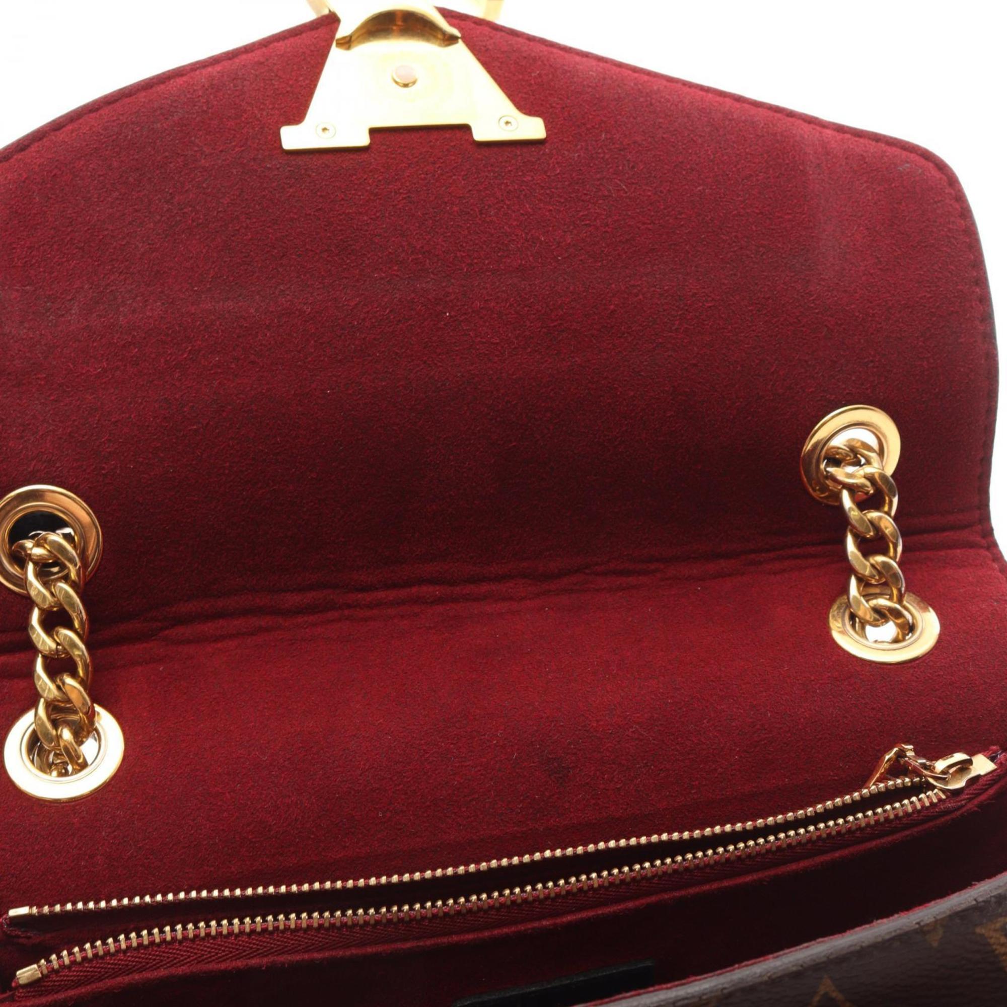 Louis Vuitton Black Brown Coated Canvas Leather Shoulder Bag (Pre-Owned)