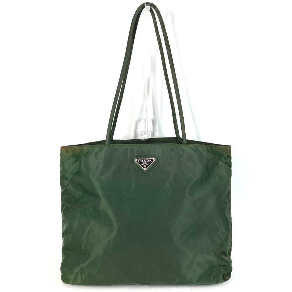Prada Khaki Nylon Shoulder Bag Tote Bag (Pre-Owned)