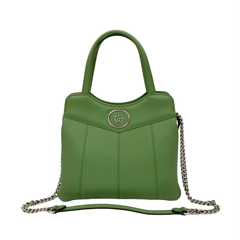 Gucci Green Leather Handbag Shoulder Bag (Pre-Owned)