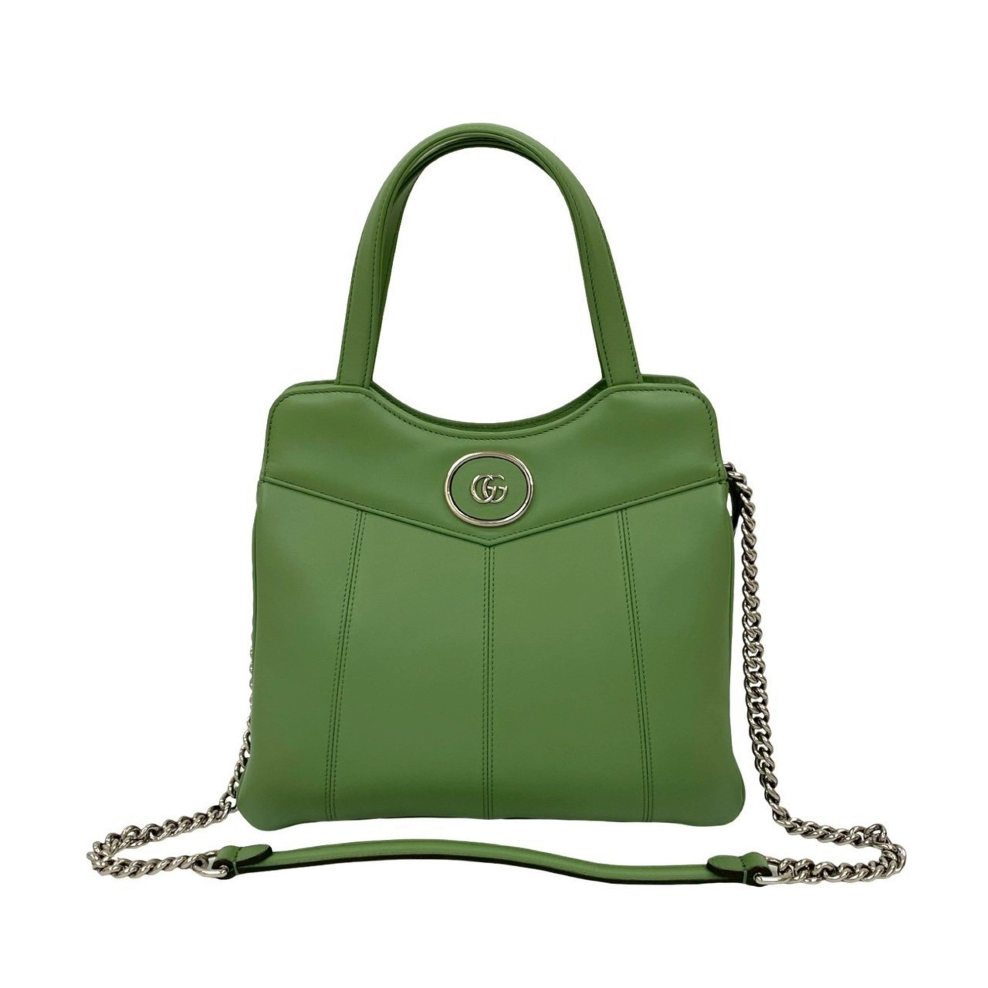Gucci Green Leather Handbag Shoulder Bag (Pre-Owned)