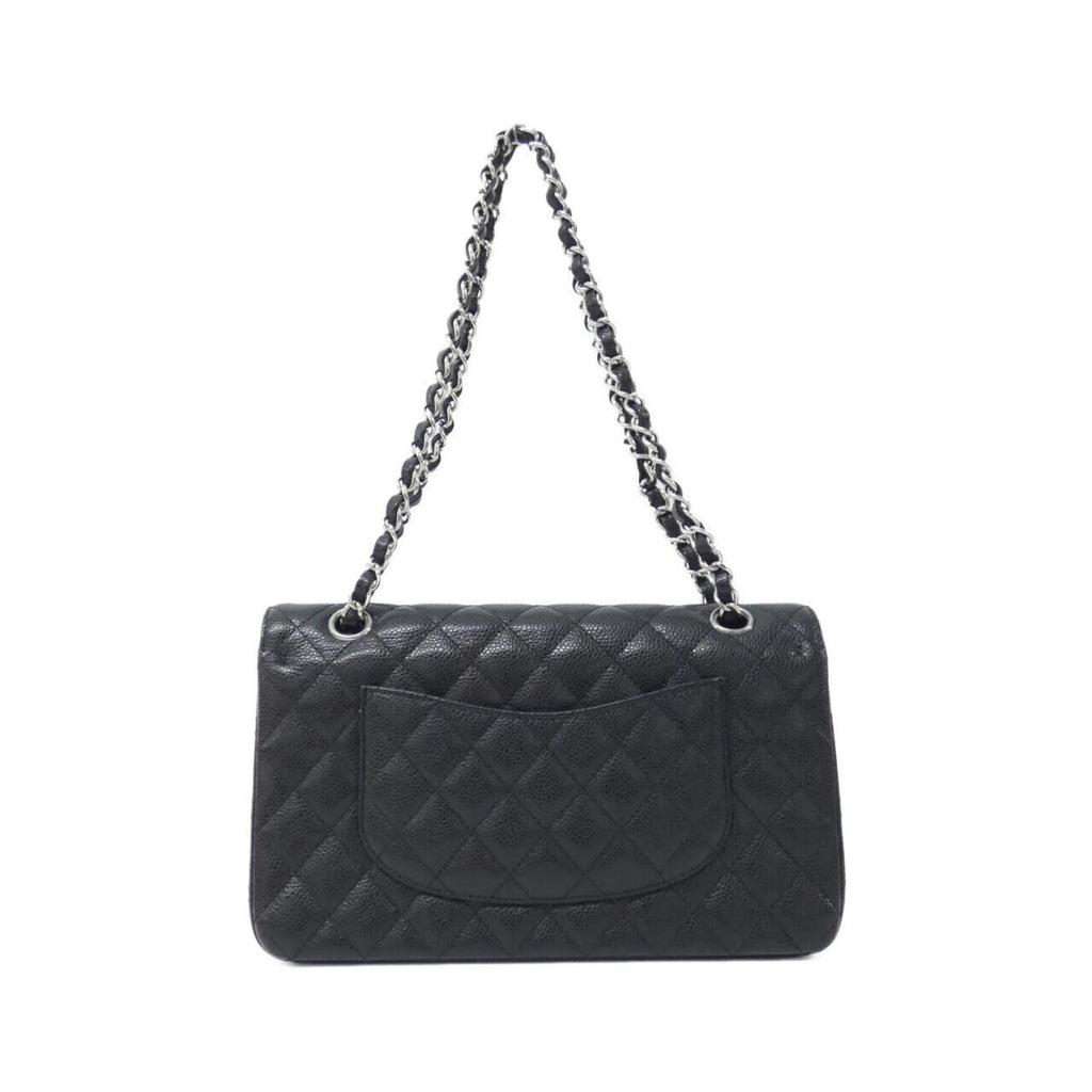 Chanel Black Bordeaux Grained Calfskin Shoulder Bag (Pre-Owned)