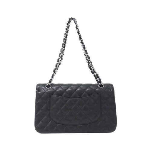 Chanel Black Bordeaux Grained Calfskin Shoulder Bag (Pre-Owned)