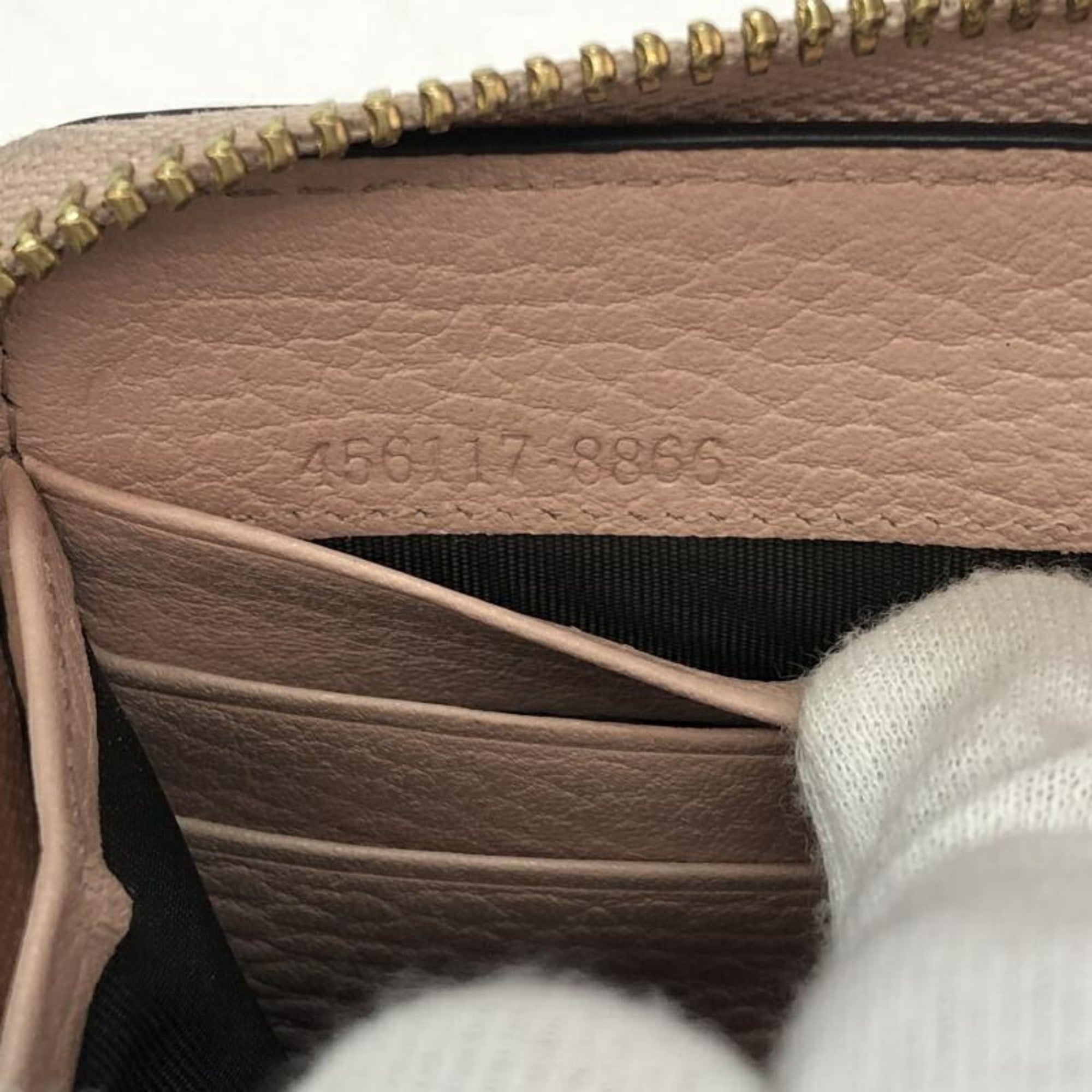 Gucci Pink Gg Canvas Long Wallet (Bi-Fold) (Pre-Owned)