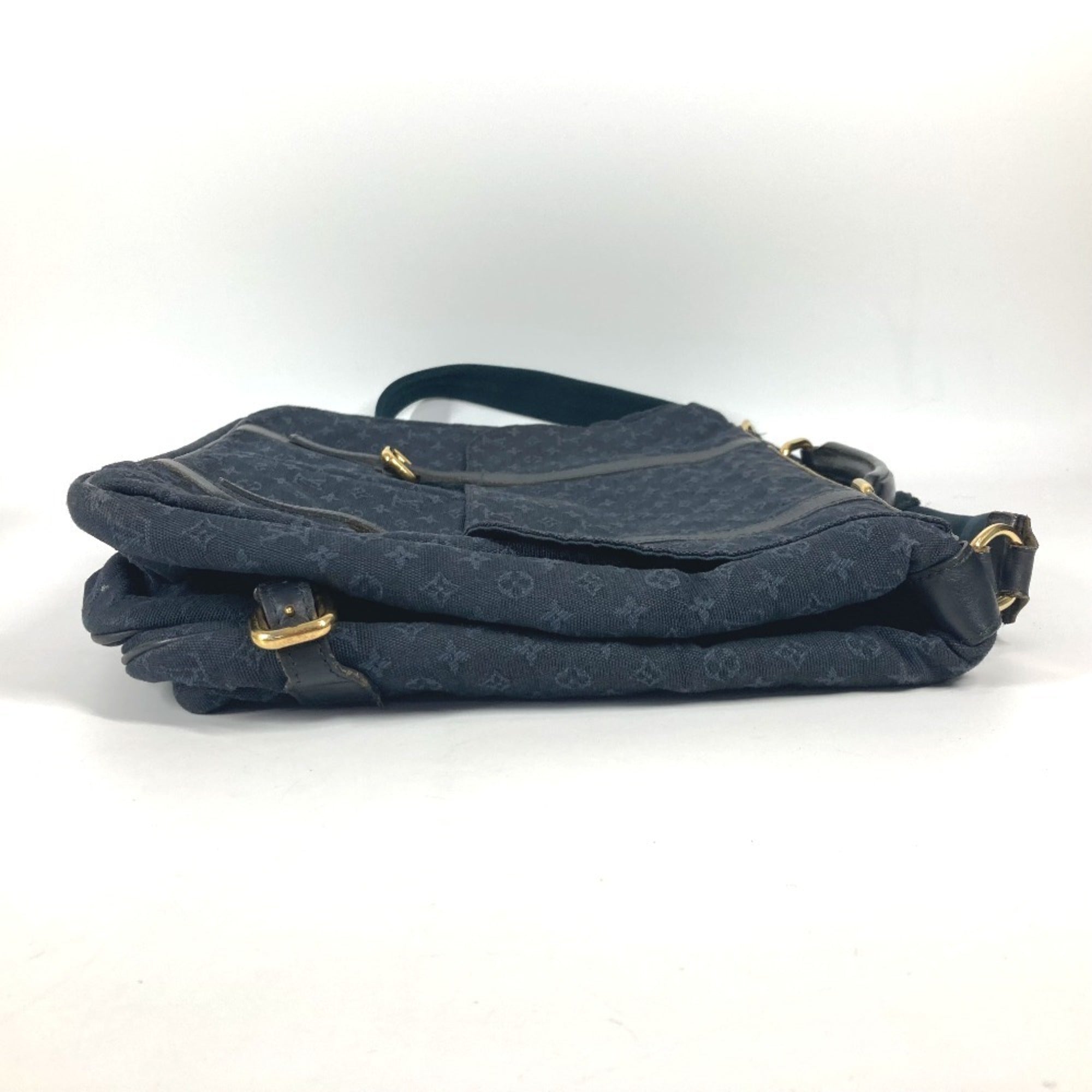 Louis Vuitton Monogram Mini Navy Monogram Mini Boston Bag Handbag Shoulder Bag (Pre-Owned)
