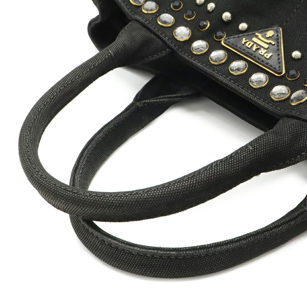 Prada Black Nero Canapa Handbag Shoulder Bag (Pre-Owned)