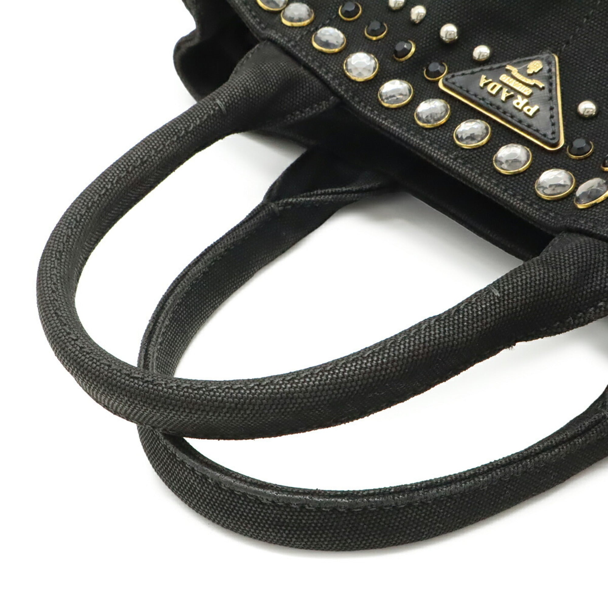 Prada Black Nero Canapa Handbag Shoulder Bag (Pre-Owned)