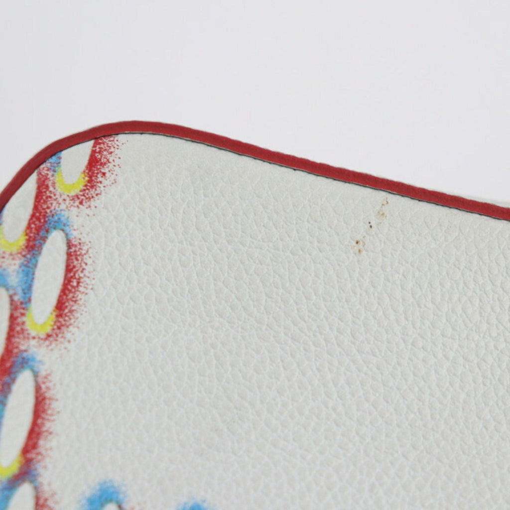 Louis Vuitton Blanc Multi-Color White Leather Pouch Shoulder Bag (Pre-Owned)