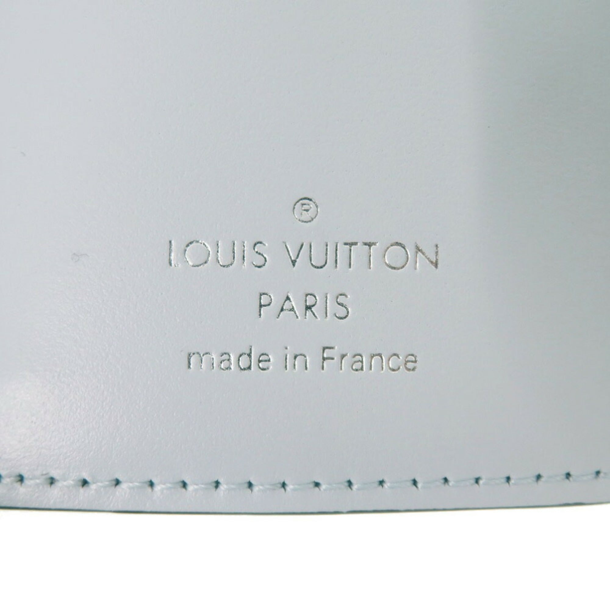 Louis Vuitton Blue Brown Monogram Monogram Leather Wallet (Tri-Fold) (Pre-Owned)