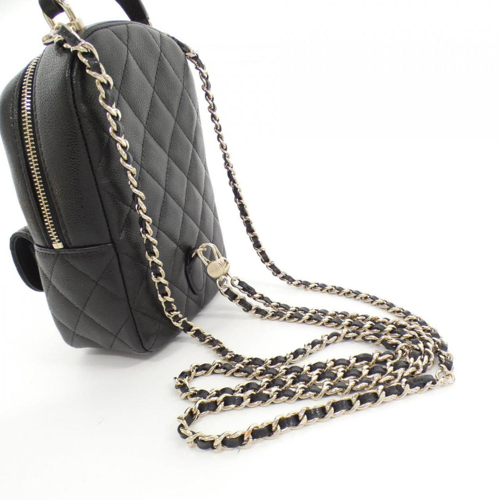 Chanel Black Grained Calfskin Backpack (Pre-Owned)