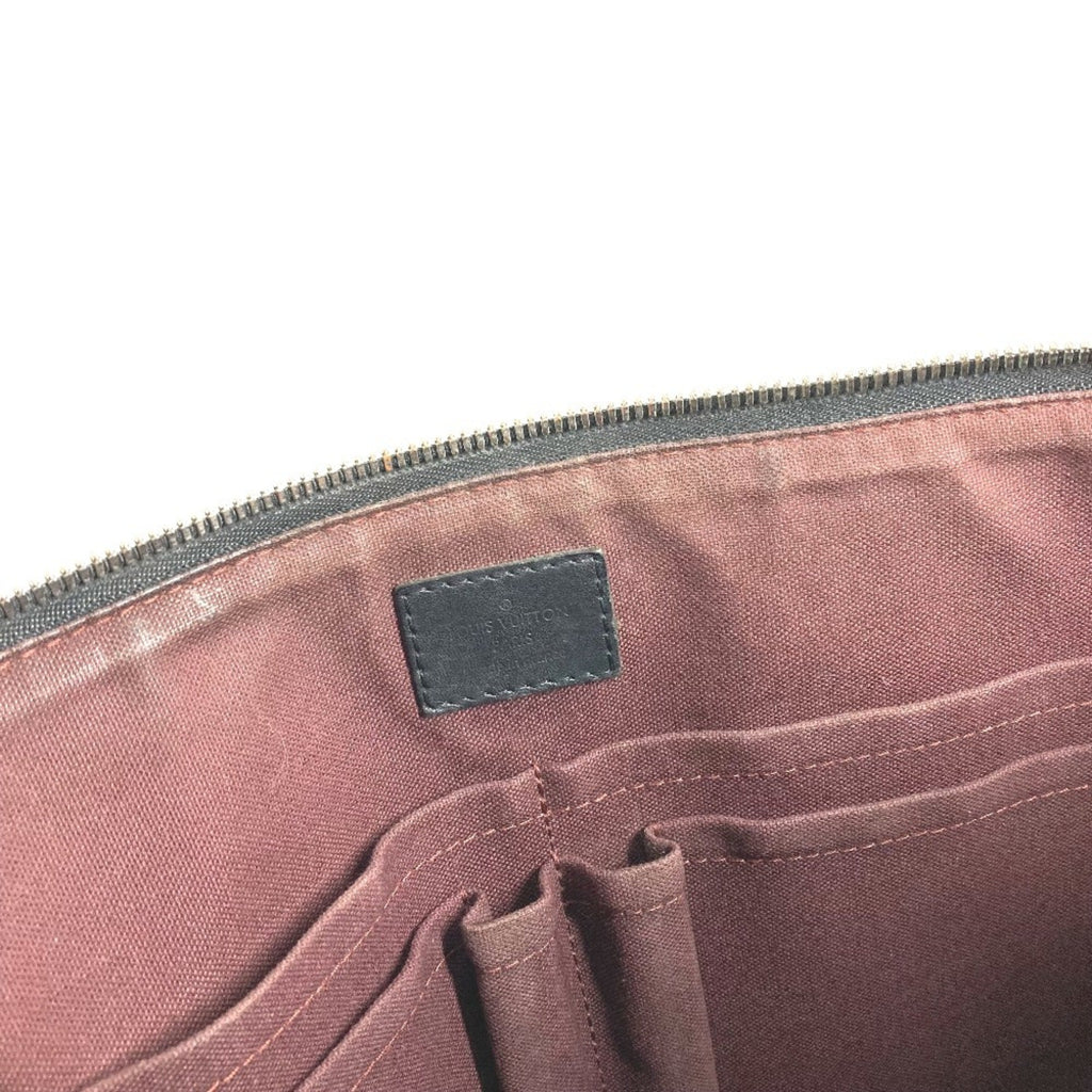 Louis Vuitton Black Brown Monogram Canvas Handbag (Pre-Owned)