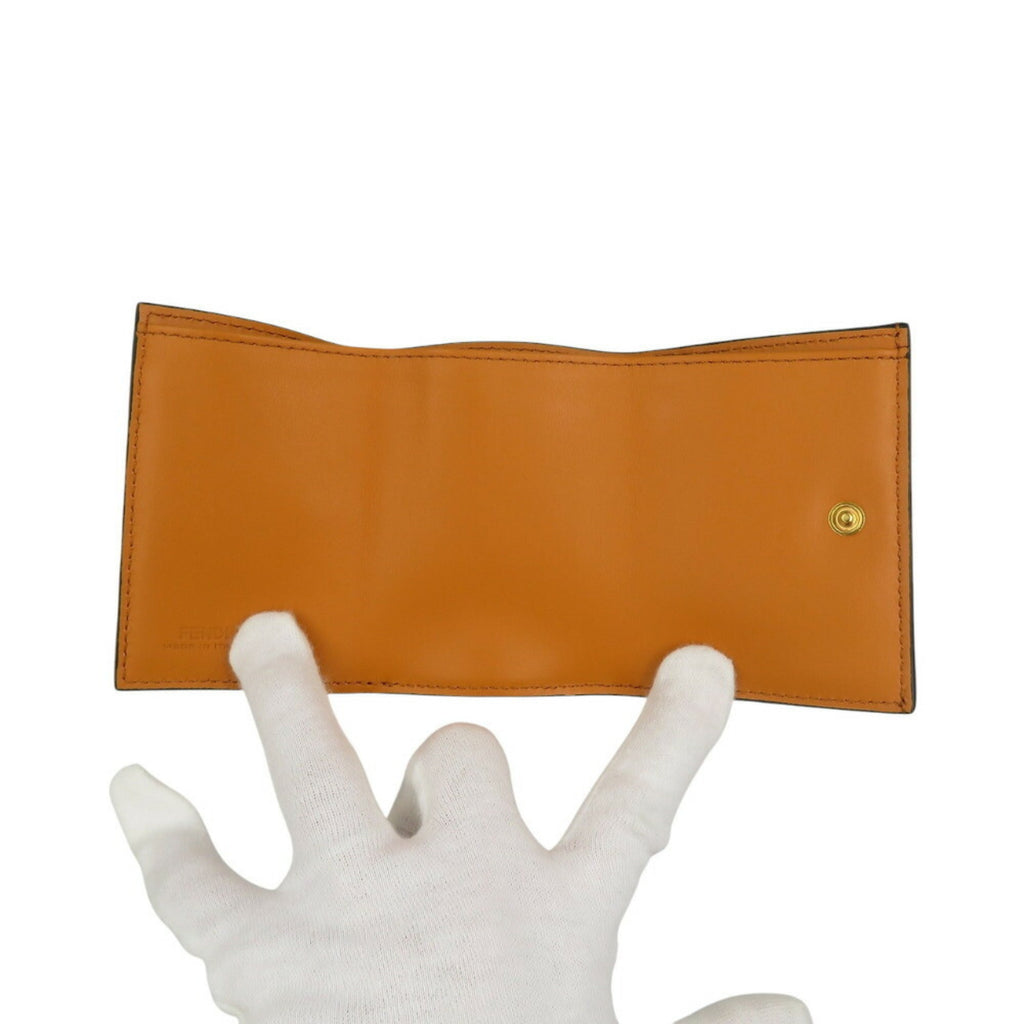 Fendi Yellow Leather Wallet (Tri-Fold) (Pre-Owned)