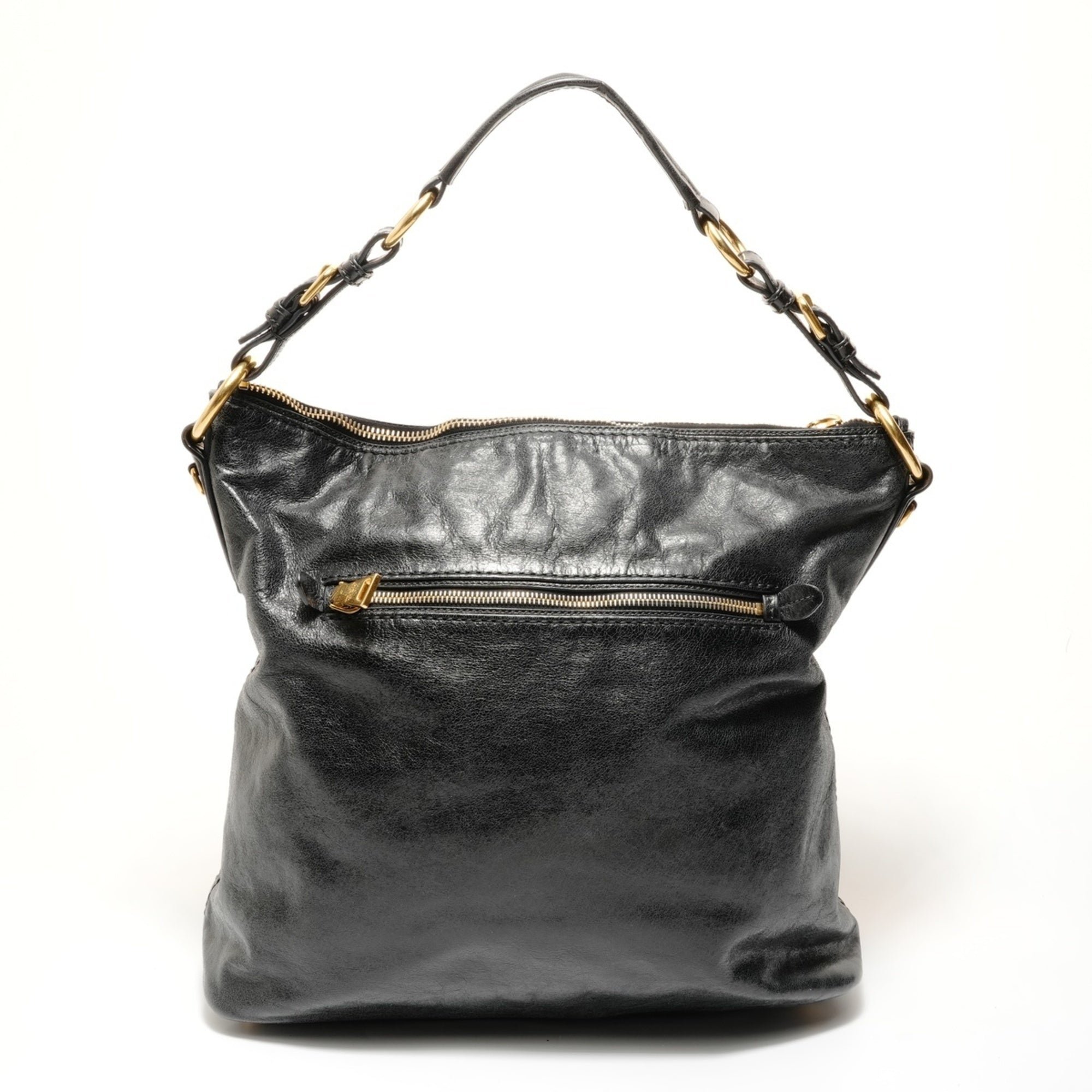 Prada Black Leather Shoulder Bag (Pre-Owned)
